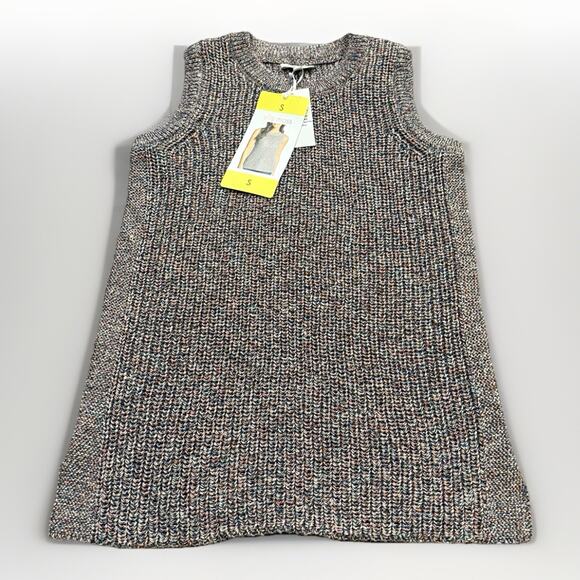 Ella Moss Womens Sleeveless Crew Neck Chunky Knit Tank Top Size S SMALL NWT - Picture 1 of 9